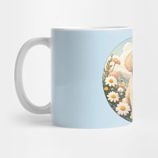 Cream Doodle In A Field Of Flowers Mug